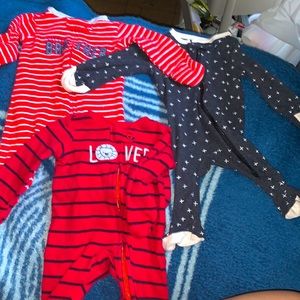 Three newborn onesies in great condition.